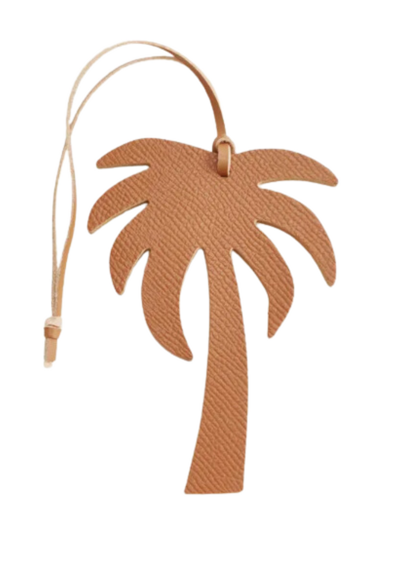 LEATHER PALMTREE PENDANT