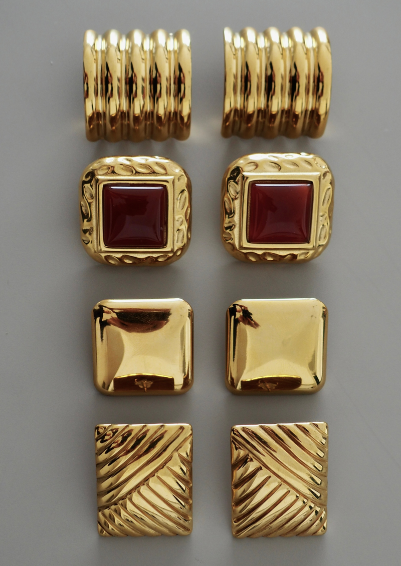 GIULIA EARRINGS BURGUNDY