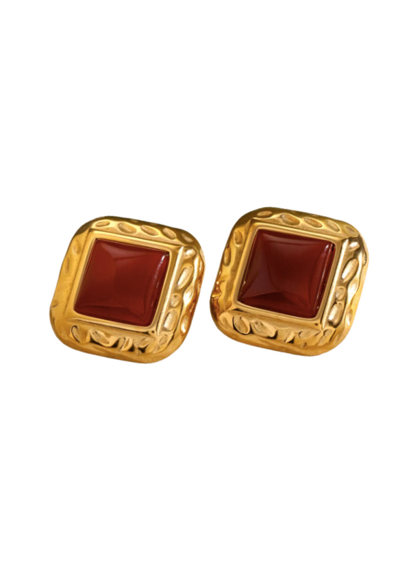 GIULIA EARRINGS BURGUNDY