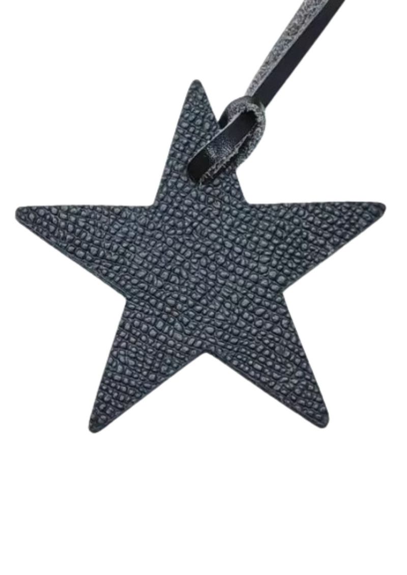 LEATHER STAR PENDANT