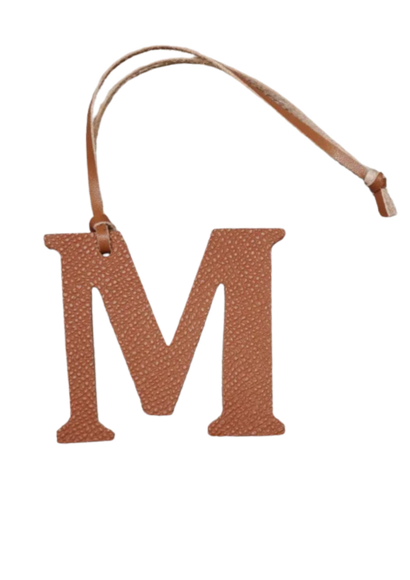 LEATHER LETTER PENDANT