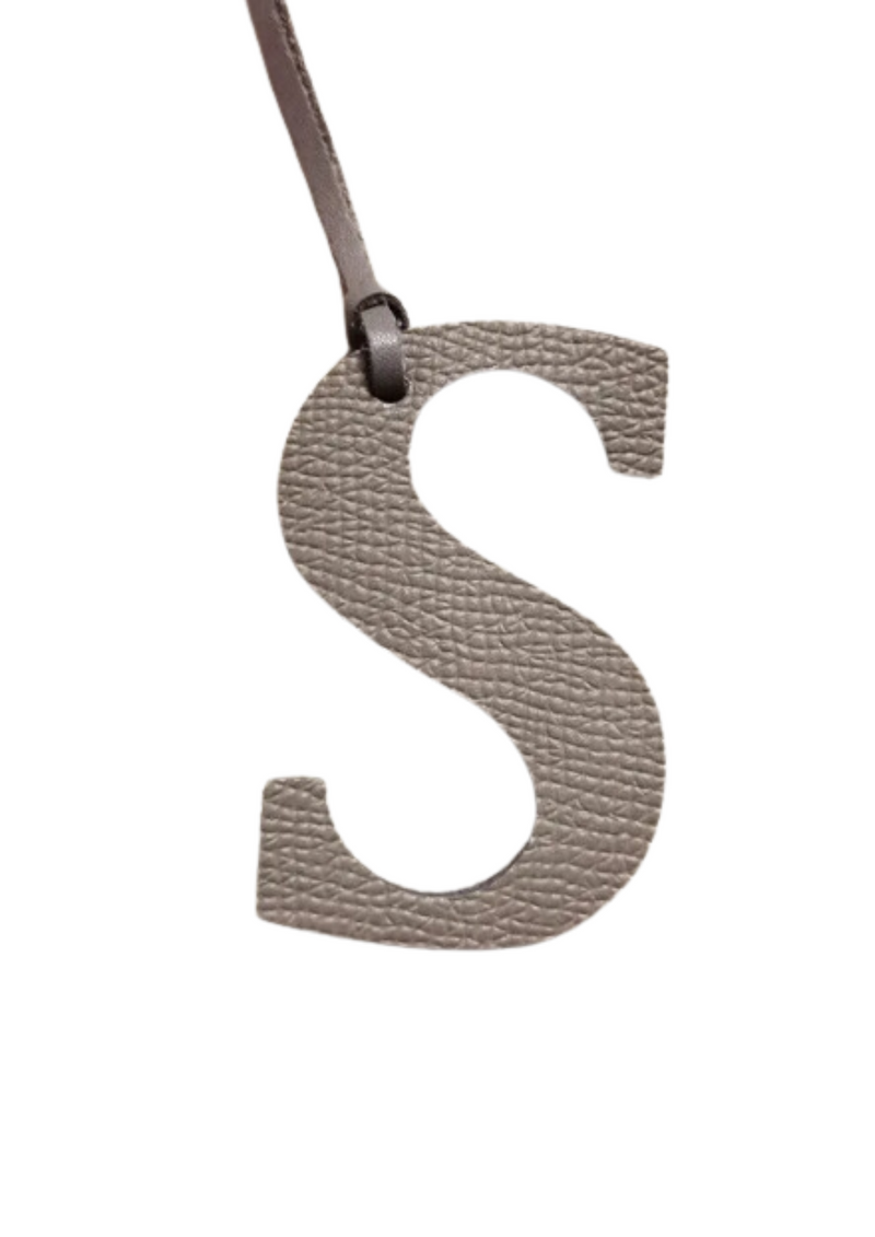 LEATHER LETTER PENDANT