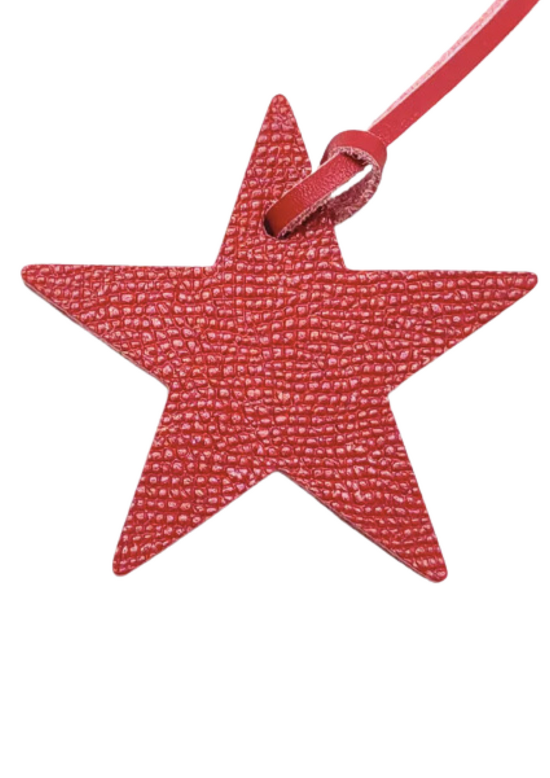 LEATHER STAR PENDANT