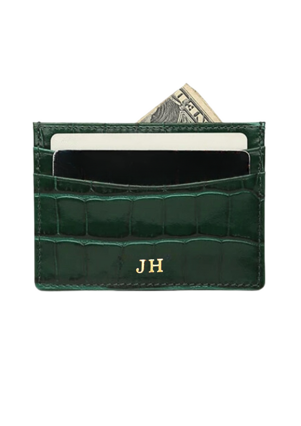 LEATHER CARDHOLDER DARKGREEN