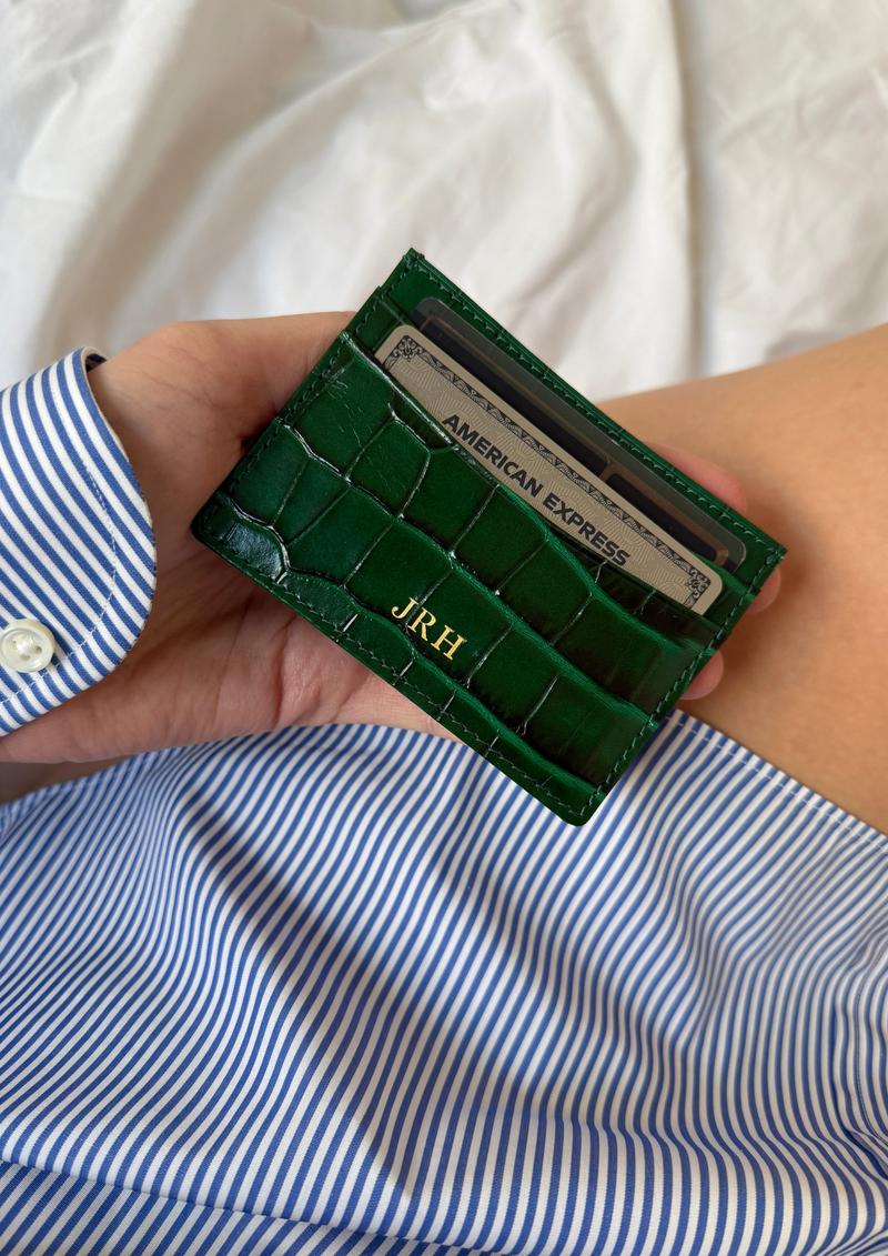 LEATHER CARDHOLDER DARKGREEN