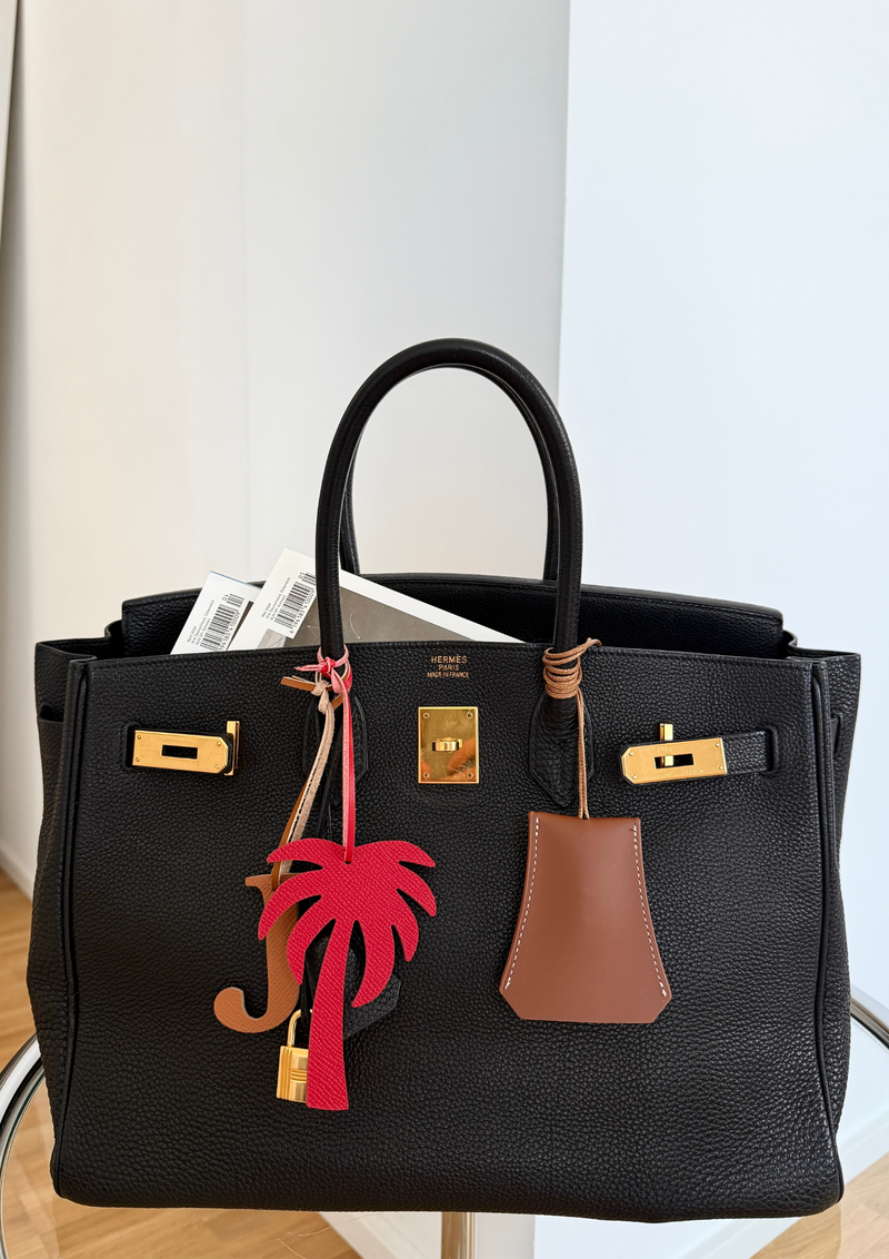 LEATHER PALMTREE PENDANT