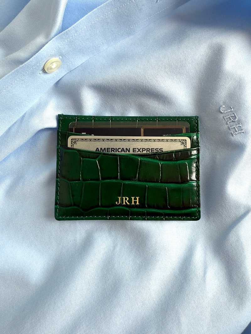 LEATHER CARDHOLDER DARKGREEN